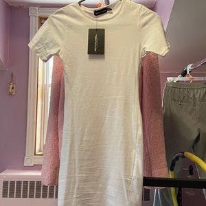 White PLT T-Shirt Dress